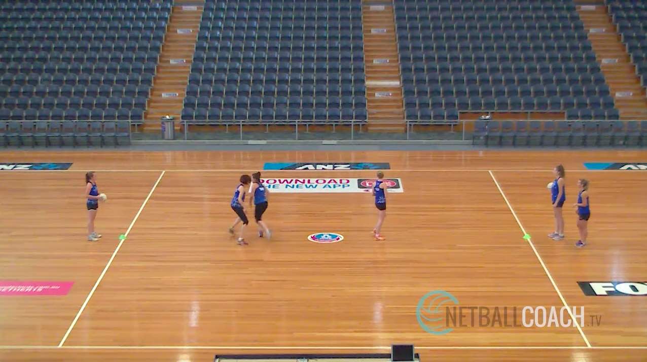 Drills For Netball: Dodging Past Two Defenders