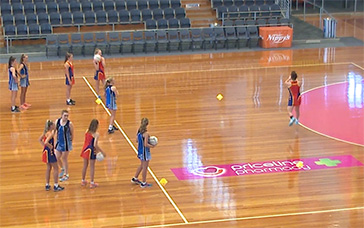 Training For Netball: Double Play to Top of Circle